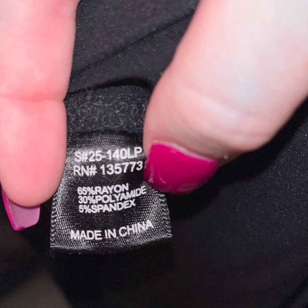 Black Patterned Olivaceous Leggings - image 7